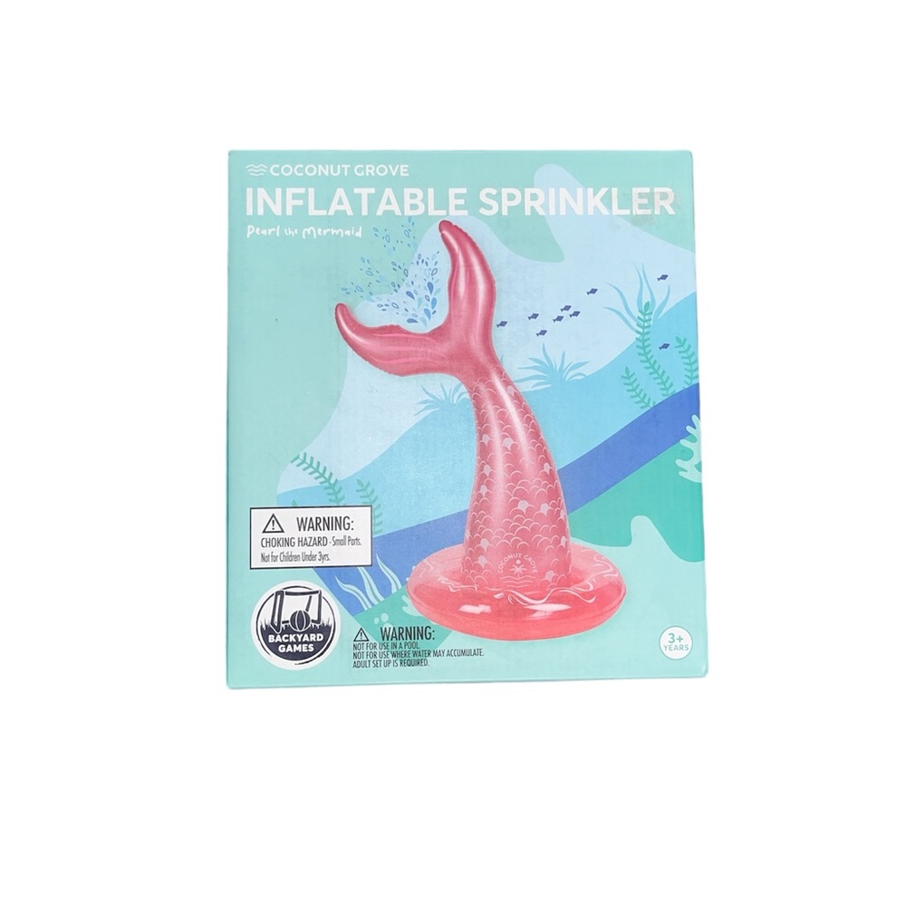 Pink Mermaid Tail Inflatable Sprinkler